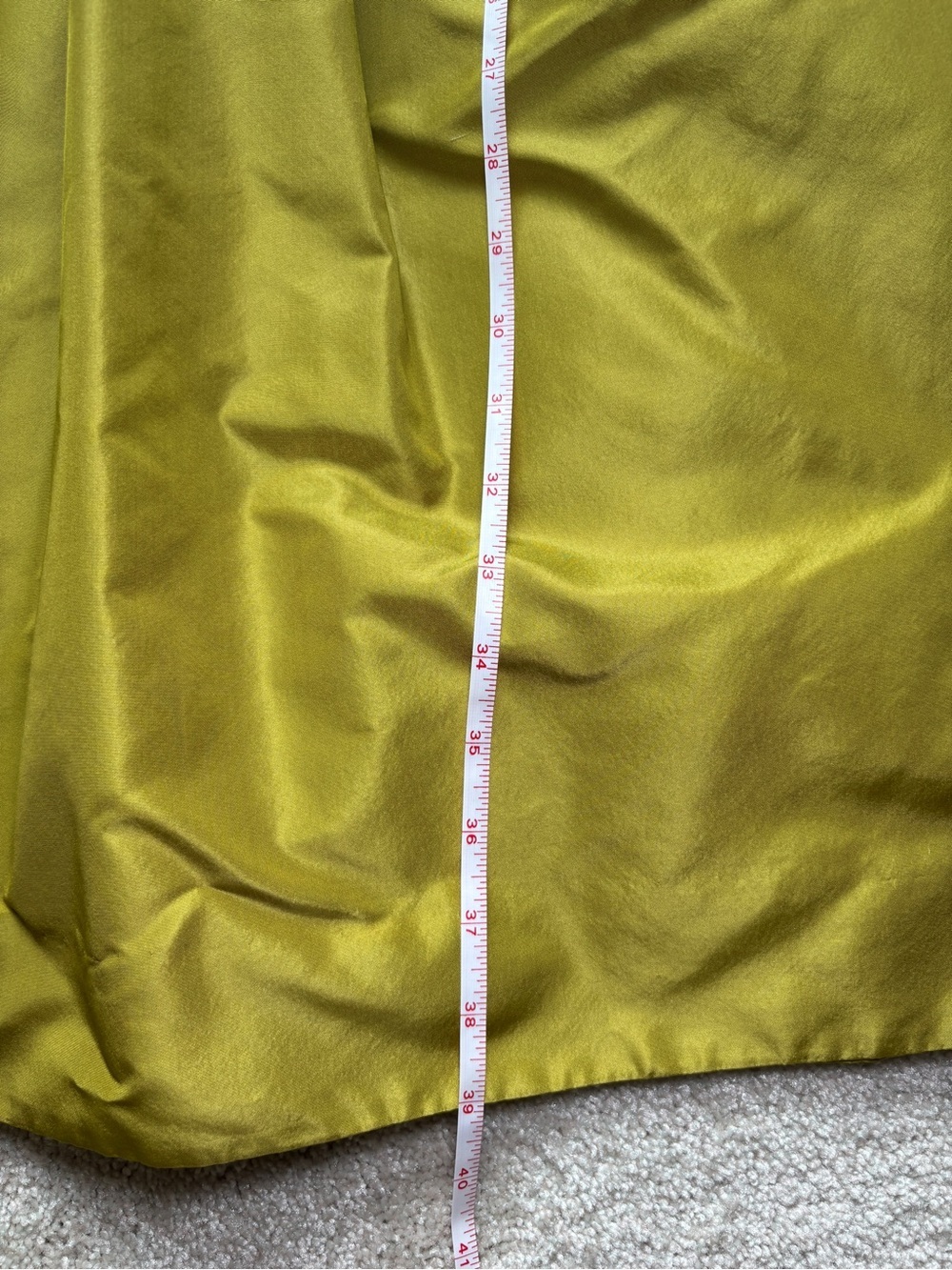 J.Crew 100% Silk Knot Front Cocktail Dress Size 8 Chartreuse Green Fit & Flare - Picture 6 of 12